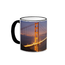 Evening at the Golden Gate Bridge mug