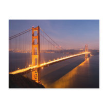 Evening at the Golden Gate Bridge postcards