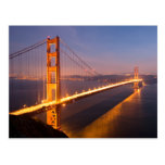 Evening at the Golden Gate Bridge postcard
