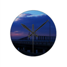 Evening at the Skyway Round Wallclocks