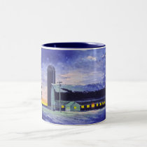 Evening Barn Sunset-mug by MrNoble Evening Barn Sunset-mug