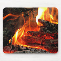 Evening bonfire mousepad