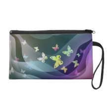 Evening Butterflies Wristlet Clutch