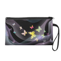 Evening Butterflies Wristlet Purses