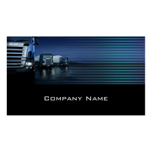 Evening Color Blue Truck Business Card