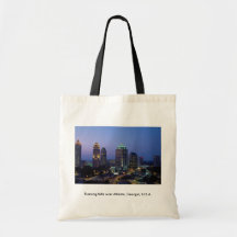 Evening falls over Atlanta, Georgia, U.S.A. Tote Bags