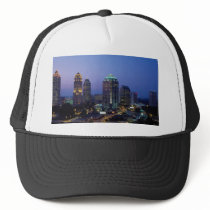 Evening falls over Atlanta, Georgia, U.S.A. Trucker Hats