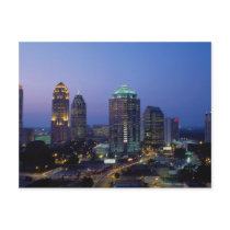 Evening falls over Atlanta, Georgia, U.S.A. Post Card