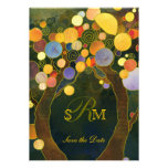 Evening Garden Love Trees Monogram Save the Date Custom Announcements