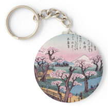 Evening Glow at Koganei Bridge, Ando Hiroshige Keychain