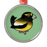 Evening Grosbeak male Premium circle Ornament