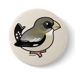 Evening Grosbeak female Round Button
