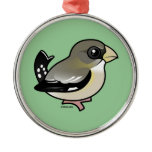 Evening Grosbeak female Premium circle Ornament