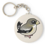 Evening Grosbeak female Basic Keychain