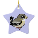 Evening Grosbeak female Star Ornament