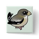 Evening Grosbeak female Square Button