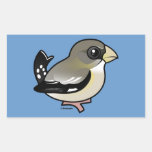 Evening Grosbeak female Rectangle Sticker