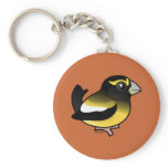 Evening Grosbeak male Basic Keychain