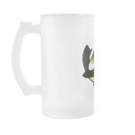 Evening Grosbeak male Frosted Glass Mug