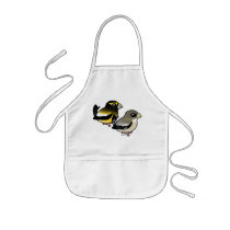 Evening Grosbeak pair Aprons
