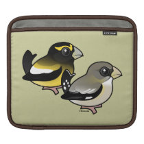 Evening Grosbeak pair Sleeves For Ipads
