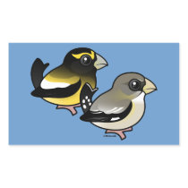 Evening Grosbeak pair Stickers