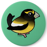 Evening Grosbeak male Round Button