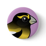 Evening Grosbeak male Round Button