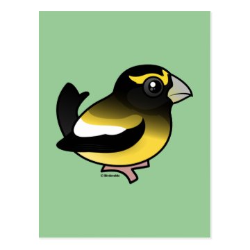 Evening Grosbeak male Postcard < Birdorable Birds < Birdorable