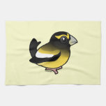 Evening Grosbeak male Kitchen Towel