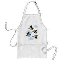 Evening Grosbeaks in Flight Apron