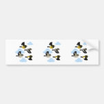 Evening Grosbeaks in flight Bumper Sticker