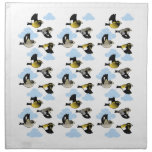 Evening Grosbeaks in flight Napkins
