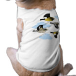 Evening Grosbeaks in flight Dog Ringer T-Shirt