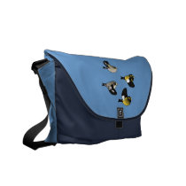 Evening Grosbeaks in Flight Commuter Bag