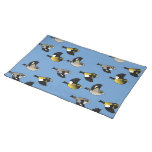 Evening Grosbeaks in flight Placemat