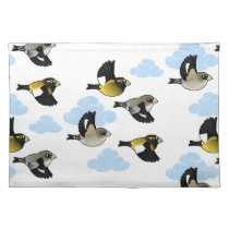 Evening Grosbeaks in Flight Place Mat
