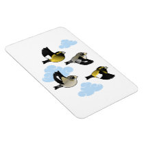 Evening Grosbeaks in Flight Vinyl Magnets