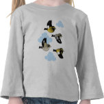 Evening Grosbeaks in flight Toddler Long Sleeve