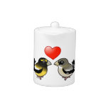 Evening Grosbeaks in love Tea Pot