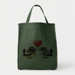 Evening Grosbeaks in love Grocery Tote