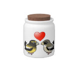 Evening Grosbeaks in love Candy Jar