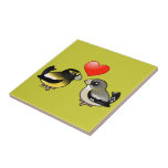 Evening Grosbeaks in love Tile