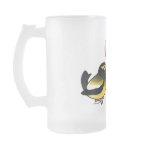 Evening Grosbeaks in love Frosted Glass Mug