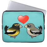 Evening Grosbeaks in love Neoprene Laptop Sleeve
