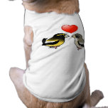 Evening Grosbeaks in love Dog Ringer T-Shirt