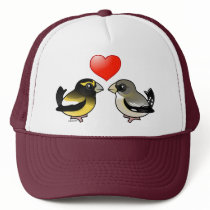 Evening Grosbeaks in Love Mesh Hat