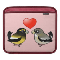 Evening Grosbeaks in Love Ipad Sleeves