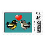 Evening Grosbeaks in love Stamp