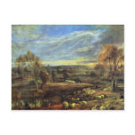 Evening Landscape With Shepherd And Flock Postcards